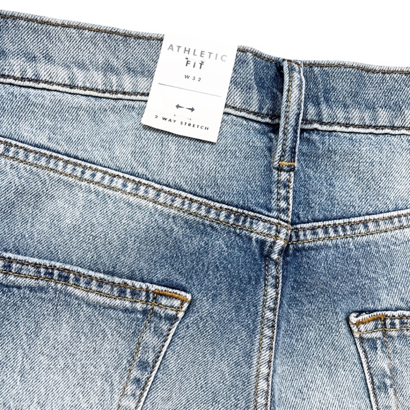 Lucky Brand Men’s Distressed Denim Cut Off Shorts 32 Patched Stitched - Picture 11 of 13